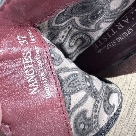 Spring Step L'ARTISTE Nancies Zip Leather Ankle Booties Boots Sz-37 - US 6.5-7 - Picture 10 of 11